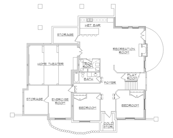Home Plan - European Floor Plan - Lower Floor Plan #945-137