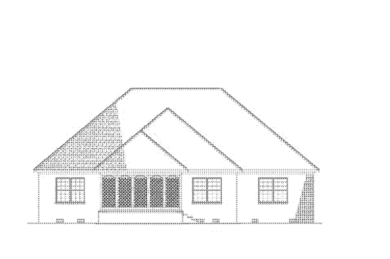 Home Plan - Exterior - Rear Elevation for Traditional House Plan #17-2877 - 3 bed, 2 bath
