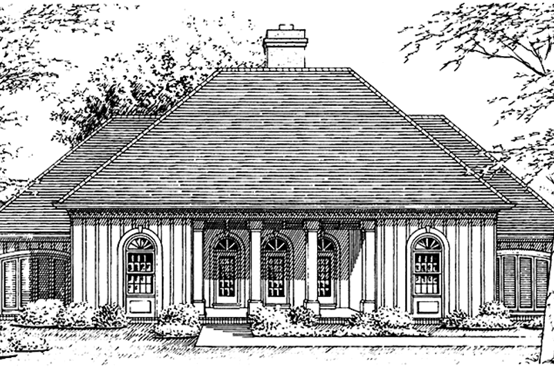 House Plan Design - Country Exterior - Front Elevation Plan #45-479