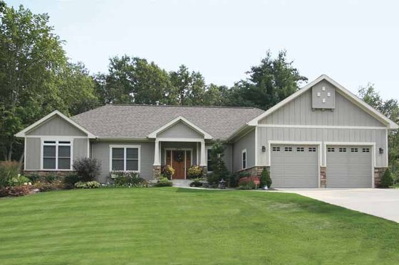 Exterior - Front Elevation 4 for Craftsman House Plan #928-133 - 5 bed, 3.5 bath