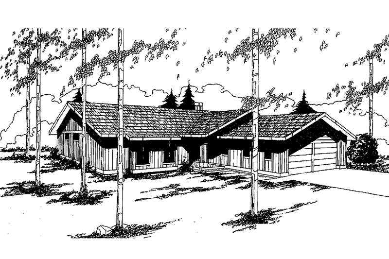 Dream House Plan - Exterior - Front Elevation 3 for Country House Plan #60-919 - 3 bed, 2.5 bath