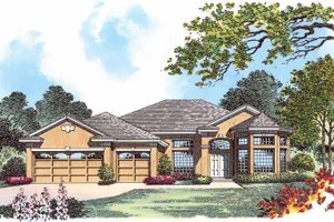Home Plan - Mediterranean Exterior - Front Elevation Plan #1015-2