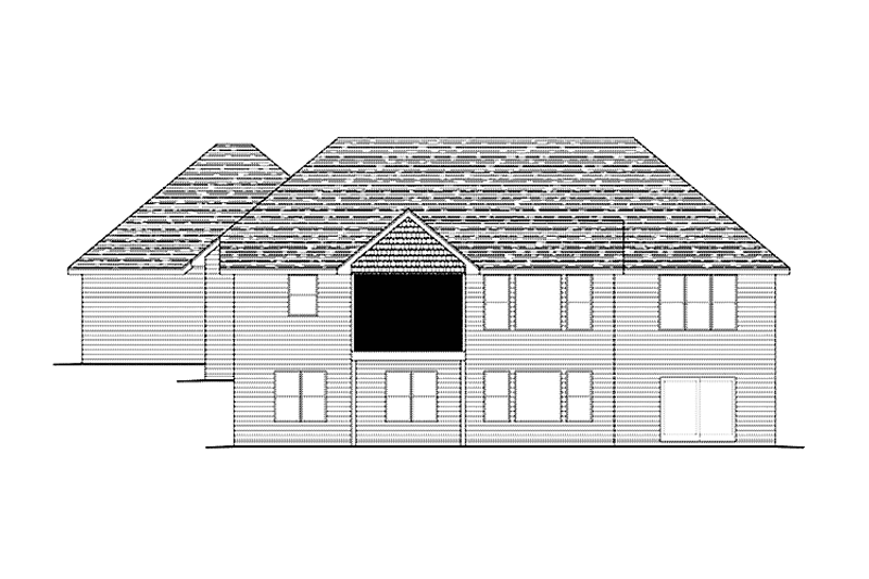 Dream House Plan - Exterior - Rear Elevation for Ranch House Plan #51-1065 - 3 bed, 2.5 bath