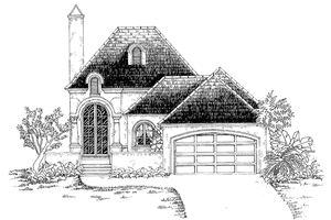House Plan Design - European Exterior - Front Elevation Plan #301-156