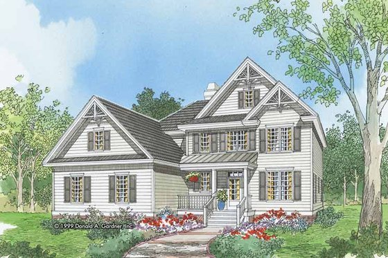 Exterior - Front Elevation 3 for Traditional House Plan #929-561 - 3 bed, 2.5 bath