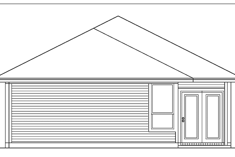 House Design - Exterior - Rear Elevation for Ranch House Plan #84-682 - 4 bed, 2 bath