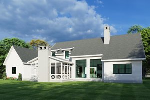 Exterior - Rear Elevation for Farmhouse House Plan #1088-2 - 3 bed, 3.5 bath