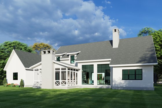 Exterior - Rear Elevation for Farmhouse House Plan #1088-2 - 3 bed, 3.5 bath