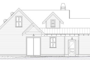 Exterior - Rear Elevation for Traditional House Plan #895-130 - 1 bed, 1.5 bath