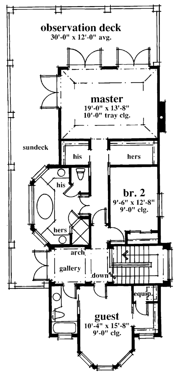Architectural House Design - Country Floor Plan - Upper Floor Plan #930-68