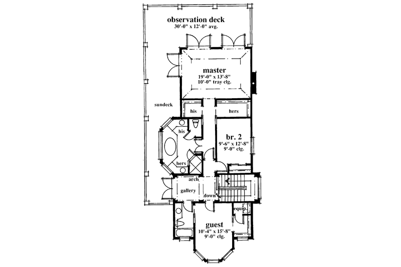 Architectural House Design - Floor Plan - Upper Floor for Country House Plan #930-68 - 3 bed, 2.5 bath