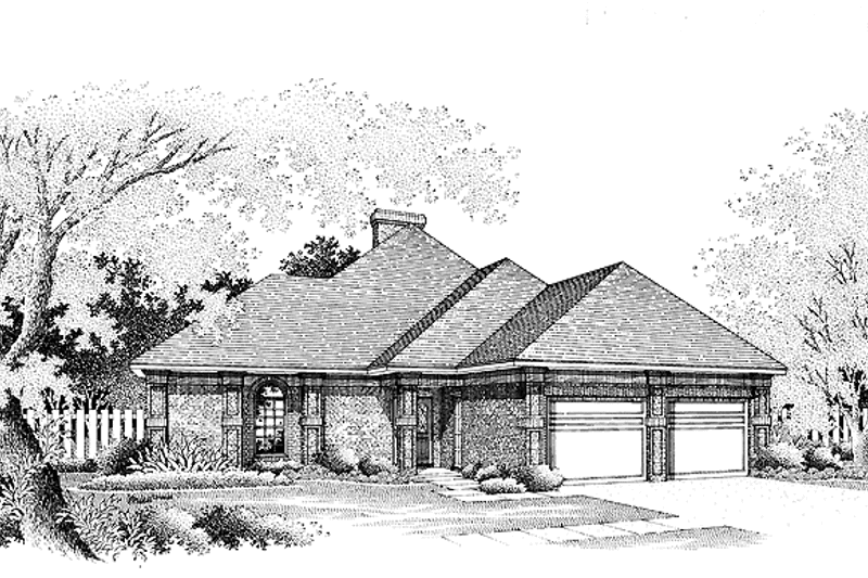 Dream House Plan - Exterior - Front Elevation 5 for Ranch House Plan #45-388 - 2 bed, 2 bath
