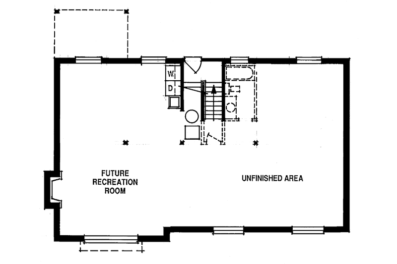 Home Plan - Floor Plan - Lower Floor for Country House Plan #47-795 - 3 bed, 2 bath