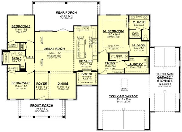 Farmhouse Floor Plan - Main Floor Plan #430-316