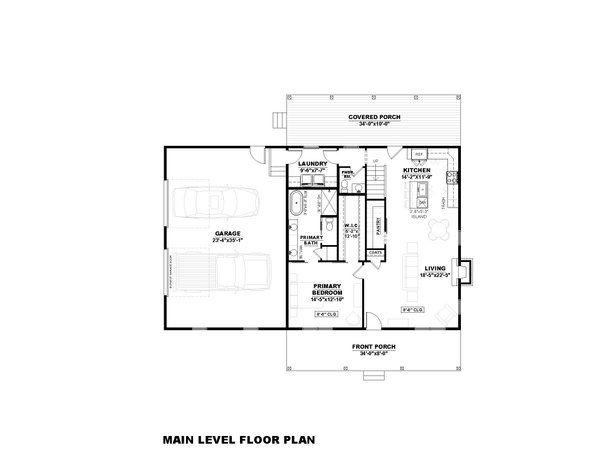 Farmhouse Floor Plan - Main Floor Plan #1117-16