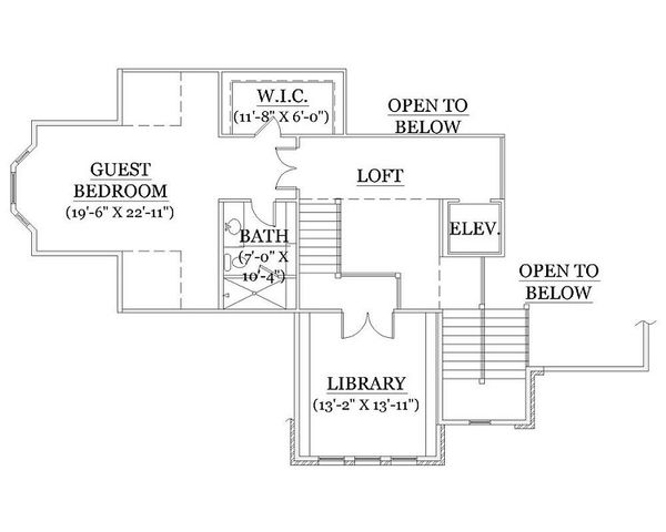 House Design - European Floor Plan - Upper Floor Plan #5-418