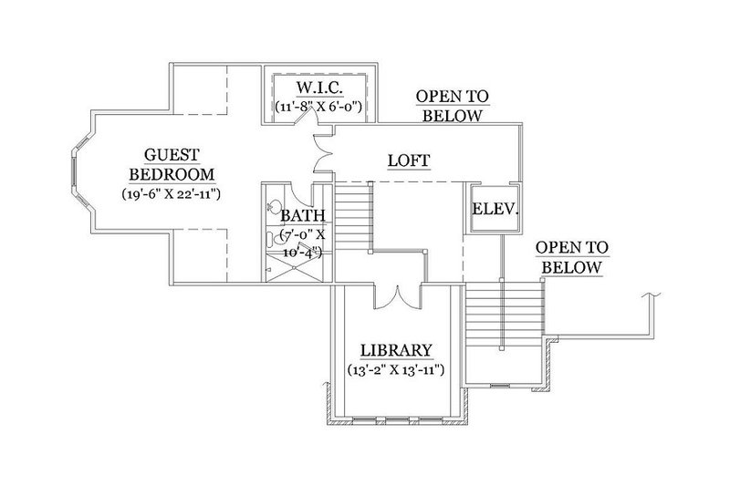 Home Plan - Floor Plan - Upper Floor for European House Plan #5-418 - 4 bed, 4.5 bath
