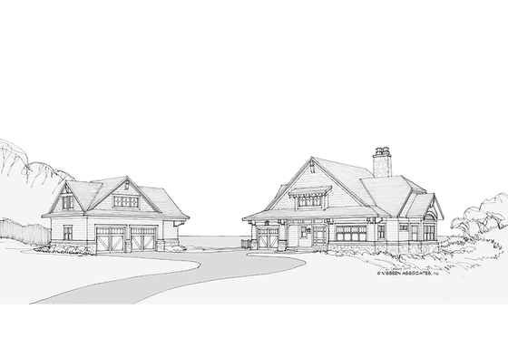 Exterior - Front Elevation 4 for Country House Plan #928-233 - 4 bed, 4 bath