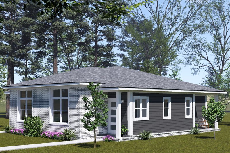 House Blueprint - Exterior - Other Elevation 1 for Modern House Plan #513-2446 - 2 bed, 2 bath