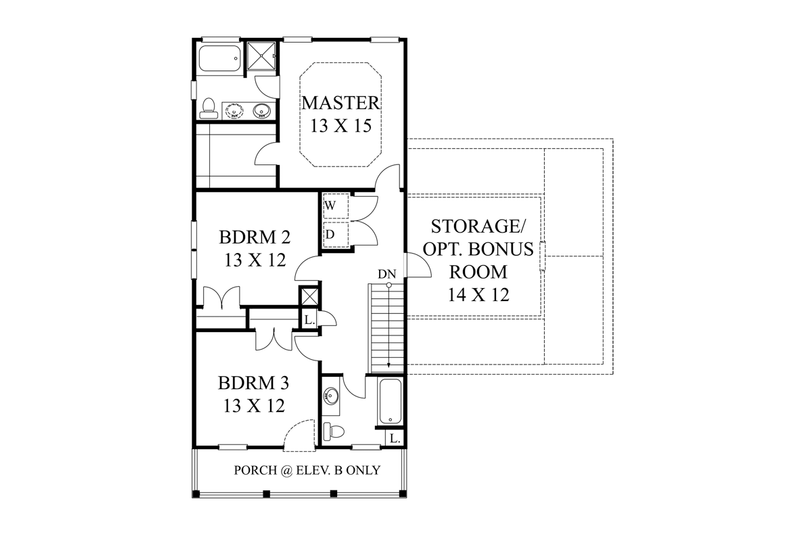 Home Plan - Floor Plan - Upper Floor for Classical House Plan #1053-47 - 3 bed, 2.5 bath
