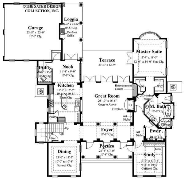 House Plan Design - European Floor Plan - Main Floor Plan #930-332