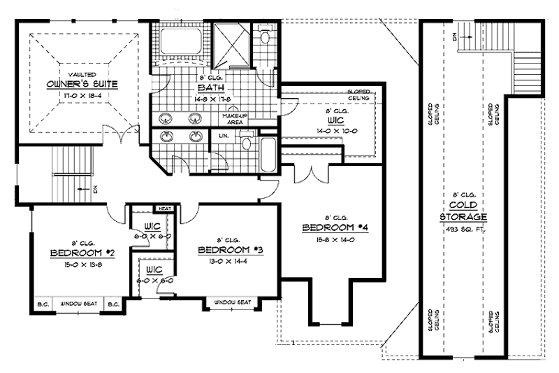 Home Plan - Floor Plan - Upper Floor for Traditional House Plan #51-674 - 4 bed, 2.5 bath