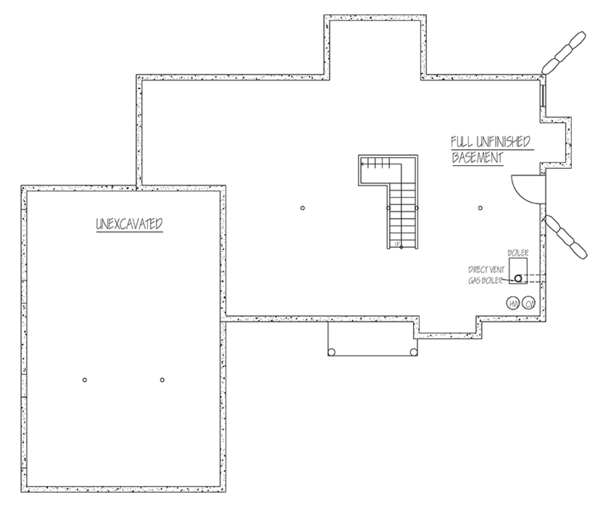 Dream House Plan - Traditional Floor Plan - Lower Floor Plan #1061-3