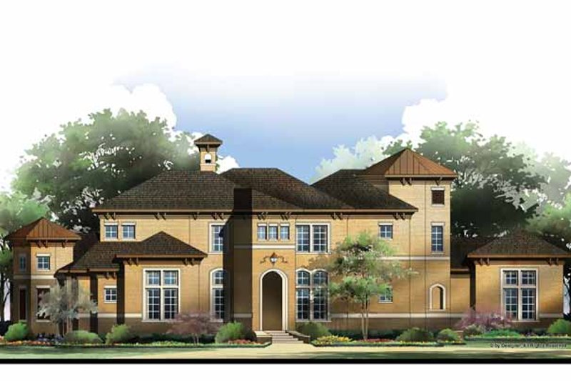 House Blueprint - Mediterranean Exterior - Front Elevation Plan #952-210