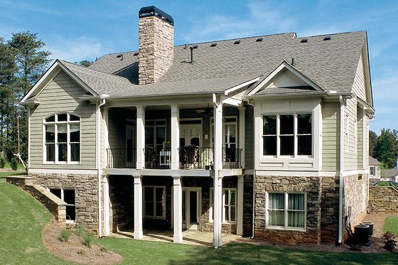Exterior - Rear Elevation for Craftsman House Plan #927-917 - 3 bed, 2.5 bath