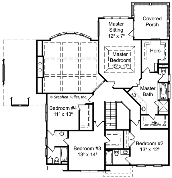 Home Plan - European Floor Plan - Upper Floor Plan #429-302