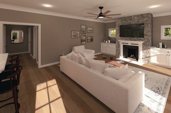 Interior - Entry for Farmhouse House Plan #44-233 - 2 bed, 1 bath