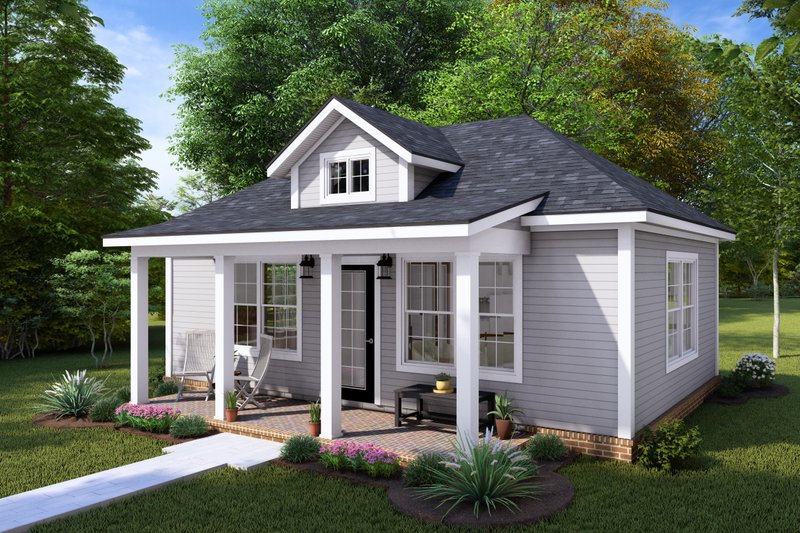 Ld Plan Cottage Style House Plan - 1 Beds 1 Baths 476 Sq/Ft Plan #513-2262 ...