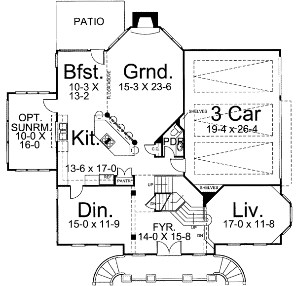 Home Plan - Colonial Floor Plan - Upper Floor Plan #119-149