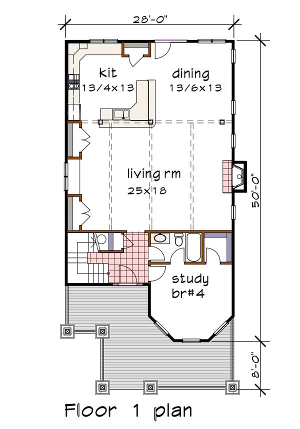 Country Floor Plan - Main Floor Plan #79-279