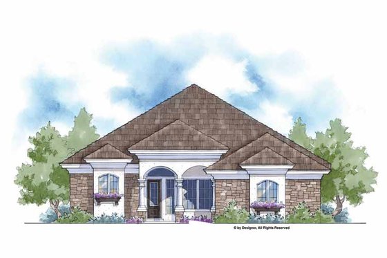 Exterior - Front Elevation 3 for Country House Plan #938-14 - 3 bed, 2.5 bath