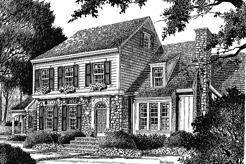 Home Plan - Classical Exterior - Front Elevation Plan #429-190