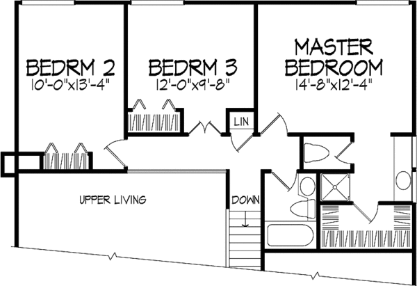 Home Plan - Contemporary Floor Plan - Upper Floor Plan #320-661