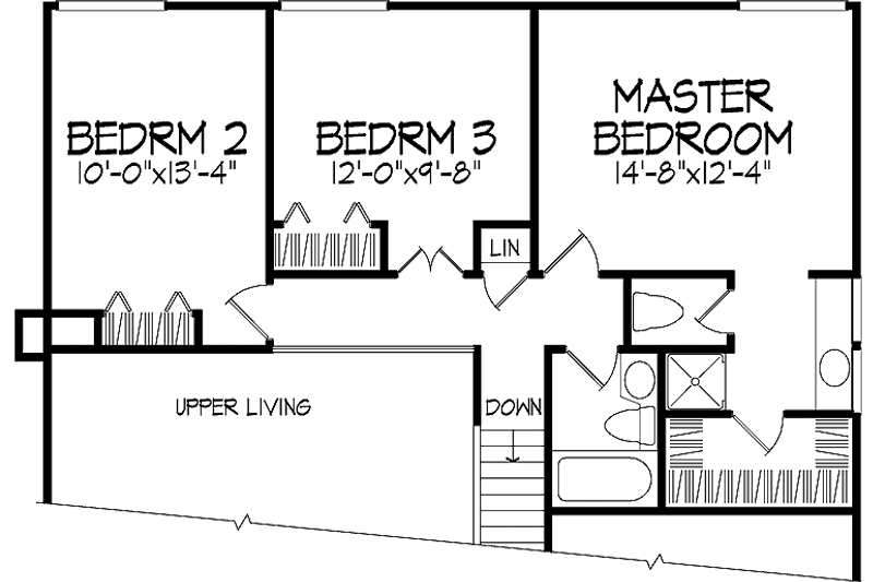 Home Plan - Floor Plan - Upper Floor for Contemporary House Plan #320-661 - 3 bed, 2.5 bath
