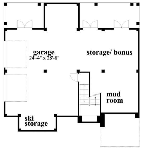 House Design - European Floor Plan - Lower Floor Plan #930-129