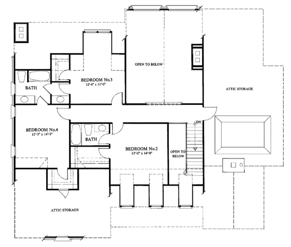Home Plan - Country Floor Plan - Upper Floor Plan #429-56