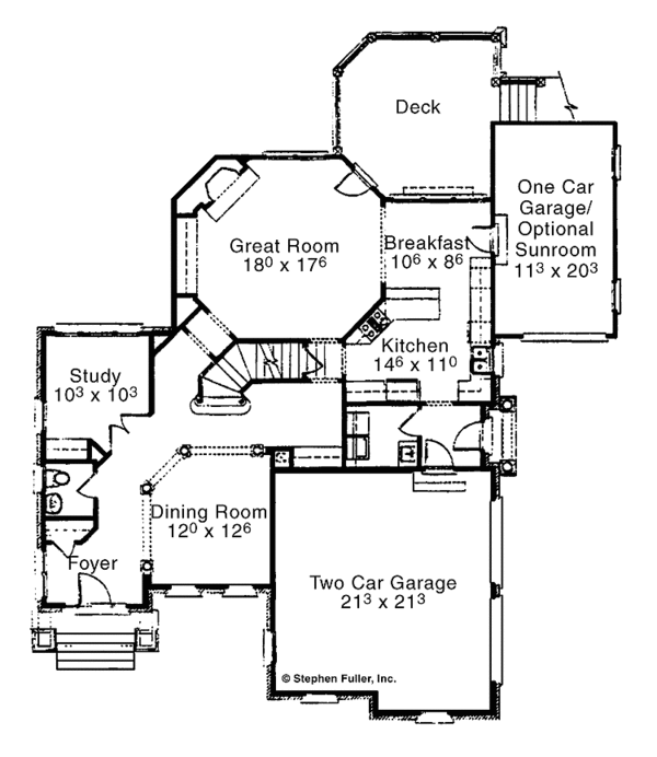 Dream House Plan - Colonial Floor Plan - Main Floor Plan #429-283