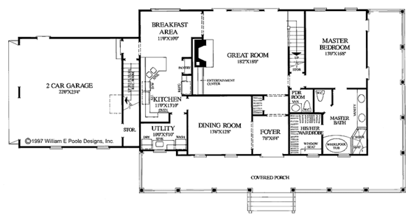 House Plan Design - Classical Floor Plan - Main Floor Plan #137-297