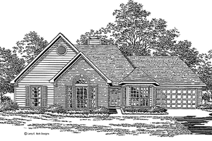 Dream House Plan - Exterior - Front Elevation for Ranch House Plan #952-173 - 3 bed, 2 bath