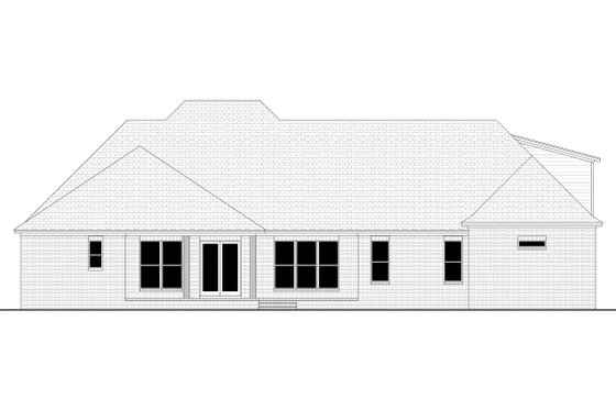 Exterior - Rear Elevation for Traditional House Plan #430-305 - 4 bed, 3.5 bath