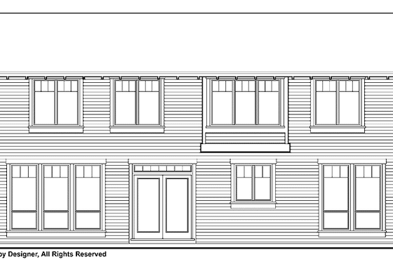 Exterior - Rear Elevation for Craftsman House Plan #48-764 - 4 bed, 3 bath