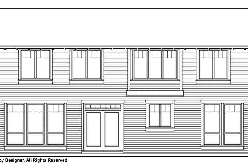 Home Plan - Exterior - Rear Elevation for Craftsman House Plan #48-764 - 4 bed, 3 bath