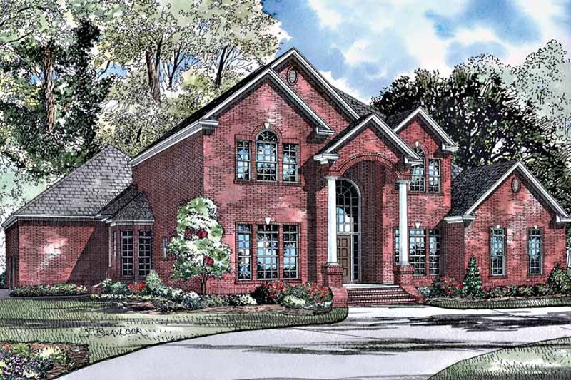 Architectural House Design - Traditional Exterior - Front Elevation Plan #17-3024