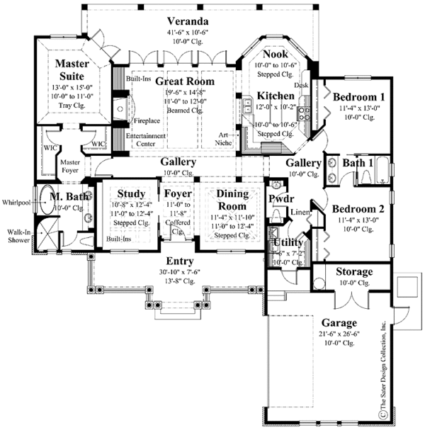 Architectural House Design - European Floor Plan - Main Floor Plan #930-286