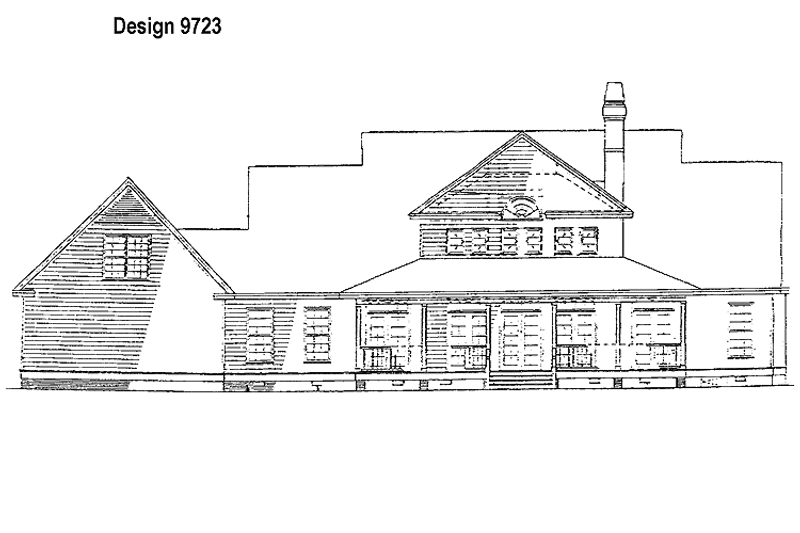 Home Plan - Exterior - Rear Elevation for Country House Plan #929-165 - 4 bed, 3.5 bath