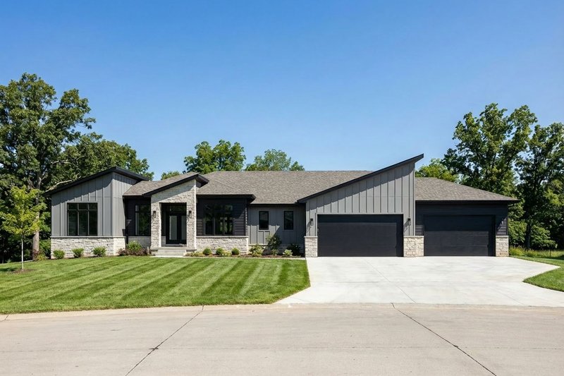 Dream House Plan - Exterior - Front Elevation 2 for Contemporary House Plan #20-2614 - 3 bed, 2.5 bath